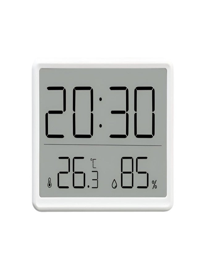 DeWire Digital Temperature & Humidity Monitor with Clock - Large Display Alarm Clock with Date, °F/°C Switch, 3 Mounting Options for Bedroom, Home,Kid Room & Office - Image 1